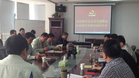 腾博会游戏网站股份党支部召开党的群众蹊径教育实践运动发动会